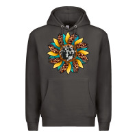 Smoke sunflower cowhide leopard Premium Hoodie - Artiststas