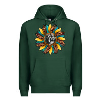 Sports Green sunflower cowhide leopard Premium Hoodie - Artiststas
