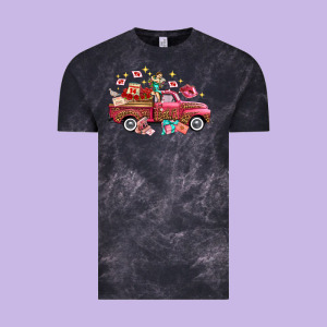 Valentine's Day Truck Photography Love Side View Vintage Tee Designed By Fadigitalartstudio