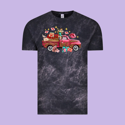 Valentine's Day Truck Photography Love Side View Vintage Tee Designed By Fadigitalartstudio
