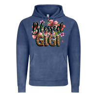Vintage Denim flowers blessed gigi Vintage Hoodie - Zillion Design Studio