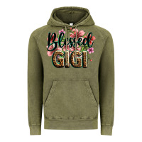 Vintage Olive flowers blessed gigi Vintage Hoodie - Zillion Design Studio