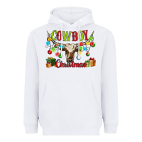 White cowboy christmas Heavyweight Hoodie - MaliasSmallBusiness
