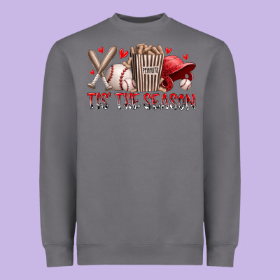 Tis The Season Baseball Heavyweight Sweatshirt Designed By Racoondesign