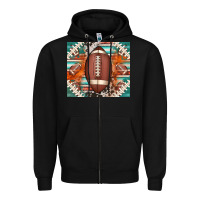 Black american football serape glittertumbler Zipper Hoodie - Jasminsmagicworld