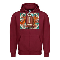 Burgundy american football serape glittertumbler Zipper Hoodie - Jasminsmagicworld