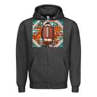 Charcoal Heather american football serape glittertumbler Zipper Hoodie - Jasminsmagicworld