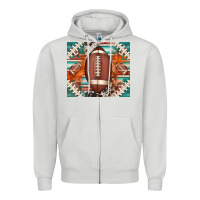 Dove Grey american football serape glittertumbler Zipper Hoodie - Jasminsmagicworld