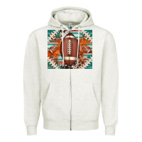 Oatmeal Heather american football serape glittertumbler Zipper Hoodie - Jasminsmagicworld