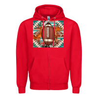 Red american football serape glittertumbler Zipper Hoodie - Jasminsmagicworld
