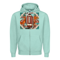 Seafoam american football serape glittertumbler Zipper Hoodie - Jasminsmagicworld