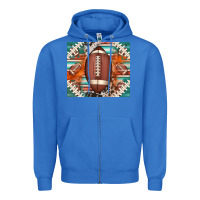 True Royal american football serape glittertumbler Zipper Hoodie - Jasminsmagicworld