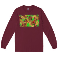 Burgundy mardi gras crawfish and glitter background Long Sleeve Tee - AdoDesignShop