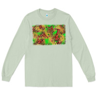 Matcha mardi gras crawfish and glitter background Long Sleeve Tee - AdoDesignShop