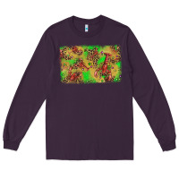 Plum mardi gras crawfish and glitter background Long Sleeve Tee - AdoDesignShop