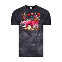 Cloud Black valentine's day truck farm animals Vintage Tee - FaDigitalArtStudio