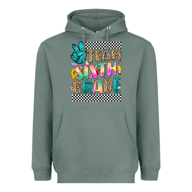 Team Sixth Grade Heavyweight Hoodie by NancyCooperArtShop | Teevron