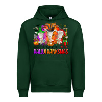Forest Green happy hallothanksmas goats Urban Hoodie - texasbilliewilder