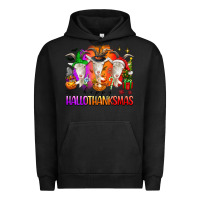 Pigment Black happy hallothanksmas goats Urban Hoodie - texasbilliewilder