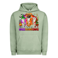 Pigment Oil Green happy hallothanksmas goats Urban Hoodie - texasbilliewilder