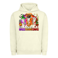 Pigment Pistachio happy hallothanksmas goats Urban Hoodie - texasbilliewilder
