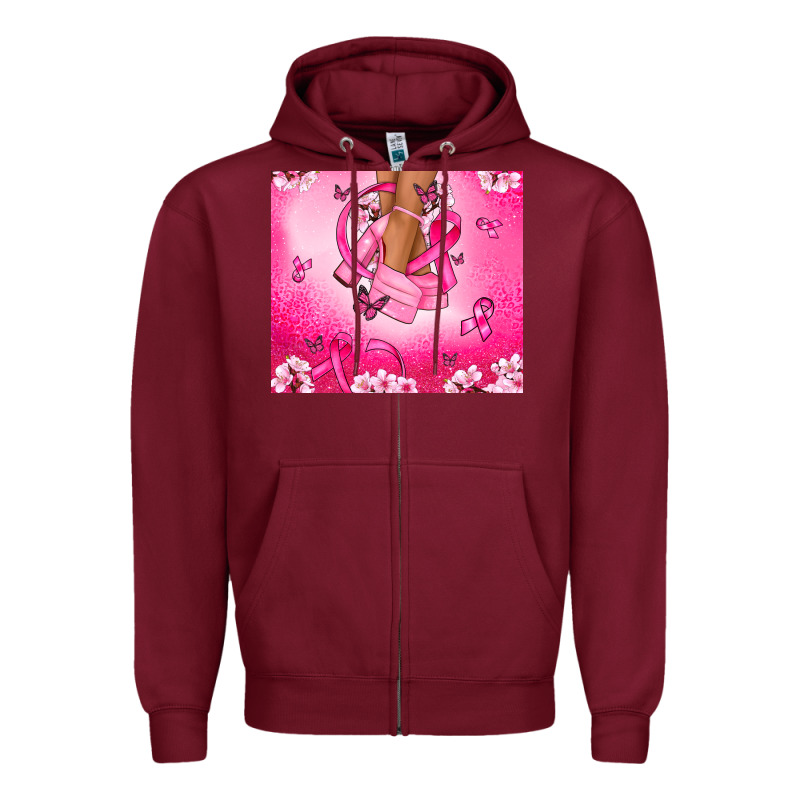 Breast Cancer Diva Zipper Hoodie by NancyCooperArtShop | Teevron
