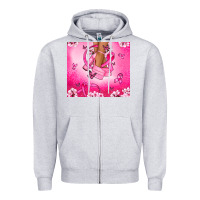 Heather Grey Breast Cancer diva Zipper Hoodie - NancyCooperArtShop