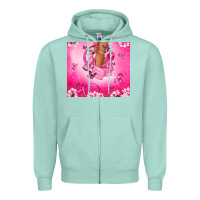 Seafoam Breast Cancer diva Zipper Hoodie - NancyCooperArtShop