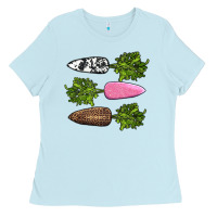 Baby Blue easter carrots Ladies Tee - AdoDesignShop