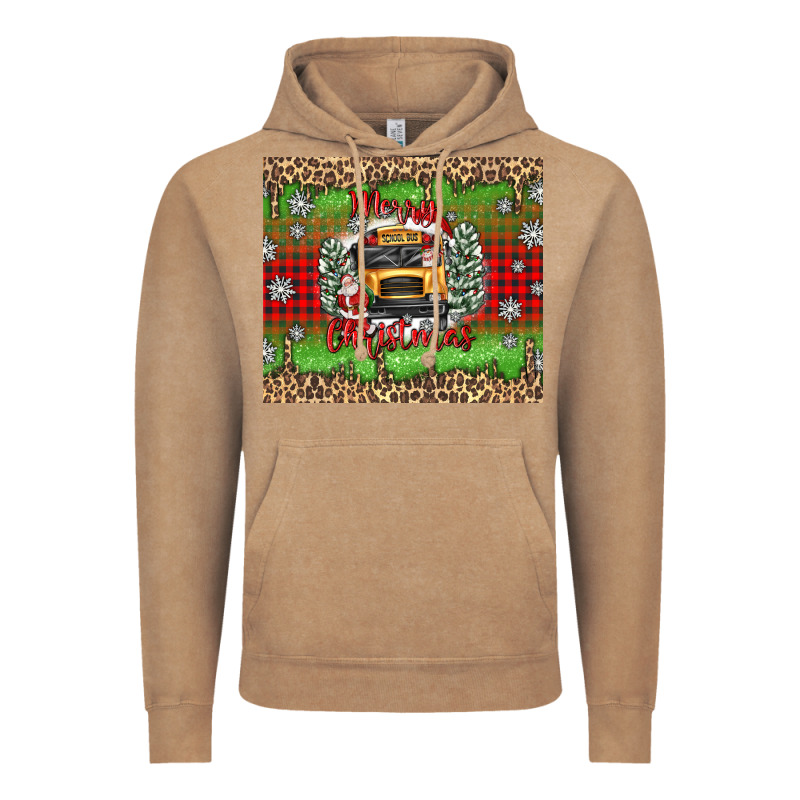 Christmas School Bus Vintage Hoodie by texasbilliewilder | Teevron