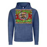 Vintage Denim Christmas school bus Vintage Hoodie - texasbilliewilder