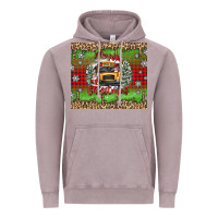 Vintage Zinc Christmas school bus Vintage Hoodie - texasbilliewilder