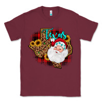 Burgundy santa texas map Classic Tee - JahusDesignShop