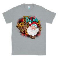 Heather Grey santa texas map Classic Tee - JahusDesignShop