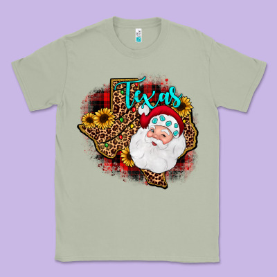 Santa Texas Map Classic Tee Designed By Jahusdesignshop