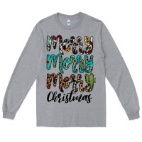 Heather Grey merry christmas Long Sleeve Tee - JahusDesignShop