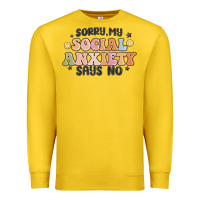 Lemon sorry my social anxiety says no Premium Sweatshirt - MaliasSmallBusiness