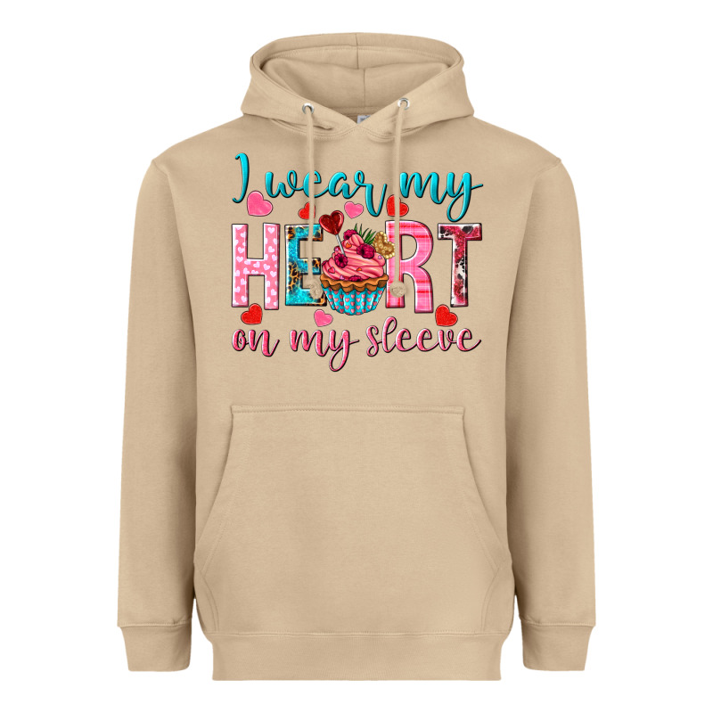 I Wear My Heart On My Sleeve Heavyweight Hoodie by NancyCooperArtShop | Teevron