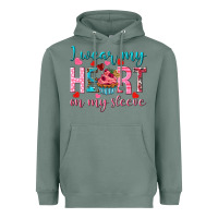 Sage i wear my heart on my sleeve Heavyweight Hoodie - NancyCooperArtShop