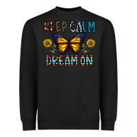 Black keep calm dream on Heavyweight Sweatshirt - CowhideDigitalArt