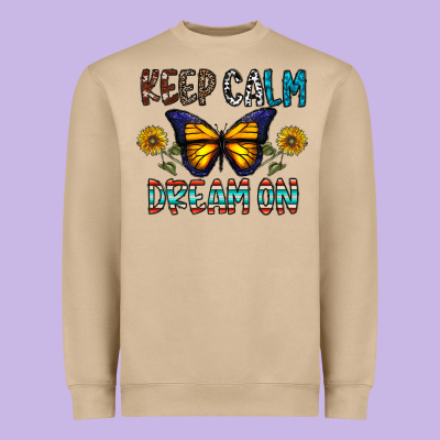 Keep Calm Dream On Heavyweight Sweatshirt Designed By Cowhidedigitalart