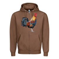 Chestnut New Hampshire Red Rooster Zipper Hoodie - LillyAllenDesigns