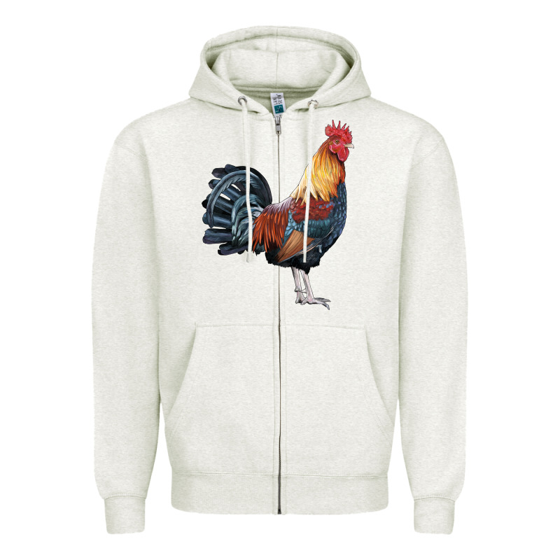 New Hampshire Red Rooster Zipper Hoodie by LillyAllenDesigns | Teevron