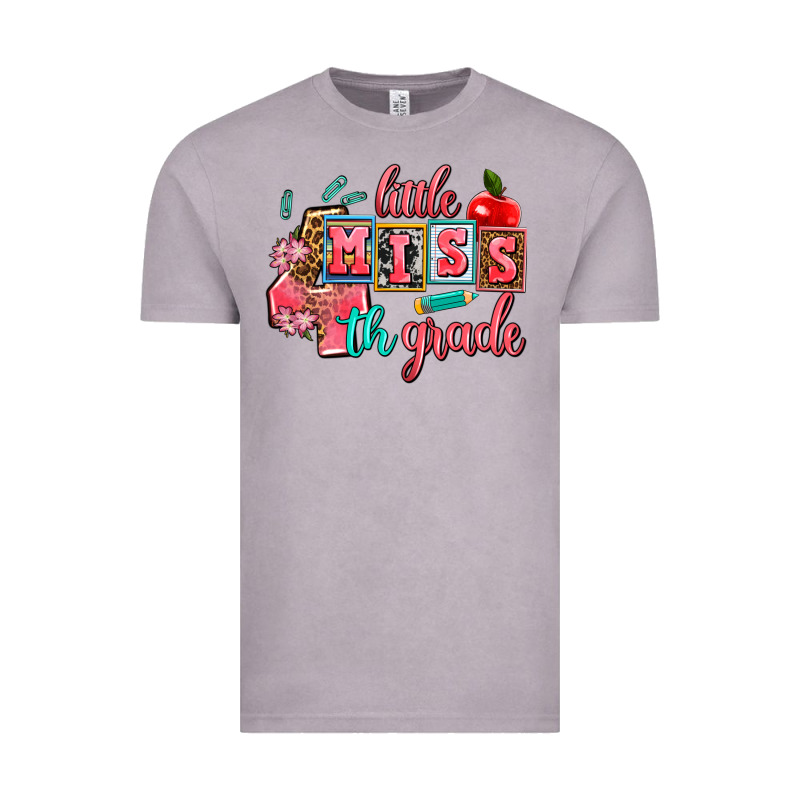 Little Miss 4 Th Grade Vintage Tee by AdoDesignShop | Teevron