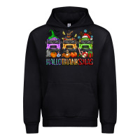 Black hallothanksmas school bus Urban Hoodie - texasbilliewilder