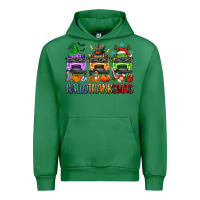 Emerald hallothanksmas school bus Urban Hoodie - texasbilliewilder