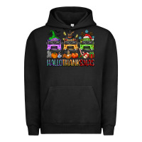 Pigment Black hallothanksmas school bus Urban Hoodie - texasbilliewilder