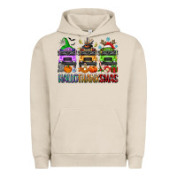 Pigment French Oak hallothanksmas school bus Urban Hoodie - texasbilliewilder