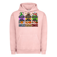Pigment Salmon hallothanksmas school bus Urban Hoodie - texasbilliewilder