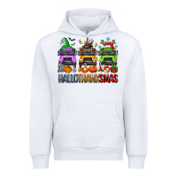 White hallothanksmas school bus Urban Hoodie - texasbilliewilder